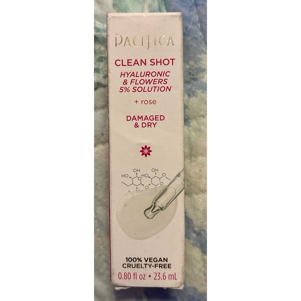 NEW Pacifica Clean Shot Hyaluronic Acid & Flowers Serum for Dry & Damaged Skin